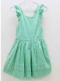 〓ラルフローレン/Ralph Lauren〓115cm ノースリーブワンピース 緑×白【中古】子供服 キッズ kids 女の子 夏 700732 onepi