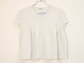 新品 未使用品 〓ファミリア/familiar〓120cm 半袖カーディガン シルバー 子供服 キッズ kids 女の子 春夏 tops 312042