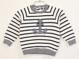 〓プチバトー/PETIT BATEAU〓81cm(18M) トレーナー/スウェット/スエット 紺×白【中古】子供服 キッズ kids ベビー baby 男の子 女の子 春秋 tops 022042