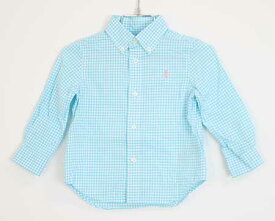 〓ラルフローレン/Ralph Lauren〓85cm 長袖シャツ 白×水色 【中古】子供服 キッズ kids ベビー baby 男の子 女の子 春 tops 503042