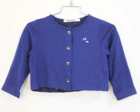 〓ファミリア/familiar〓90cm カーディガン 紺×黒【中古】子供服 キッズ kids ベビー baby 女の子 春tops 803042