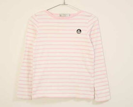 〓プチバトー/PETIT BATEAU〓140cm 長袖Tシャツ/長袖カットソー/ロンT 白×ピンク 【中古】 子供服 キッズ kids ジュニア 女の子 春秋 tops 213042