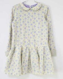 【春物 新入荷!】〓フェフェ/fafa〓130cm 長袖ワンピース イエロー系【中古】 子供服 キッズ kids 女の子 春 onepi 203042