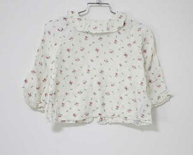 【楽天スーパーSALE!】〓ボンポワン/BONPOINT〓98cm ブラウス/シャツ ホワイト×ピンク 【中古】 子供服 キッズ kids ベビー baby 女の子 春 tops 923042