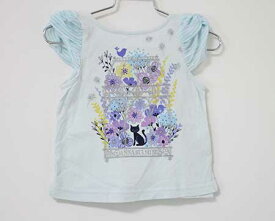 【夏物 新入荷!】〓アナスイミニ/ANNA SUI mini〓90cm 半袖Tシャツ/半袖カットソー 水色系 【中古】子供服 キッズ kids ベビー baby 女の子 夏 tops 614042