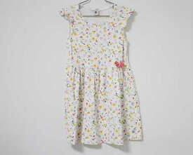 【夏物 新入荷!】〓プチバトー/PETIT BATEAU〓128cm(8ans) ノースリーブワンピース ピンク×白×黄 【中古】 子供服 キッズ kids 女の子 夏 onepi 324042