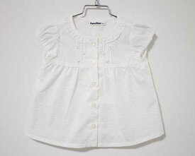 【夏物 新入荷!】〓ファミリア/familiar〓90cm 半袖ブラウス/シャツ 白【中古】 子供服 キッズ kids ベビー baby 女の子 夏 tops 715042