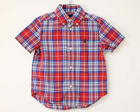 【夏物 新入荷!】〓ラルフローレン/Ralph Lauren〓100cm 半袖シャツ 赤系【中古】 子供服 キッズ kids 女の子 男の子 夏 tops 135042