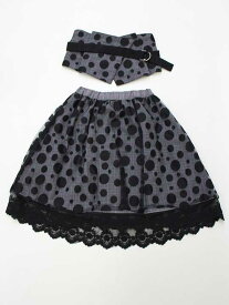 【値下げ!】▽アナスイミニ/ANNA SUI mini▽120cm ビスチェ×スカートセット 黒×グレー系【中古】子供服 キッズ kids 女の子 春夏秋冬 031132 bottoms