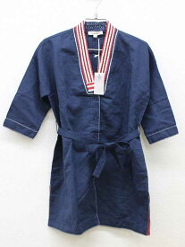 新品 未使用品▽キャラメル/CARAMEL▽96cm位（3） 長袖シャツワンピース 紺 麻混 子供服 キッズ kids 女の子 春夏 onepi 513042