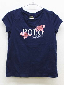 ▽ラルフローレン/Ralph Lauren▽140cm 半袖Tシャツ/半袖カットソー 紺【中古】子供服 キッズ kids ジュニア 女の子 夏 tops 524042