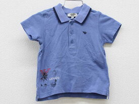 【夏物 新入荷!】▽アルマーニベビー/Armani baby▽74cm 半袖襟付きカットソー/ポロシャツ ブルー【中古】子供服 キッズ kids ベビー服 baby 男の子 夏 tops 425042