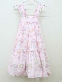 【夏物 新入荷!】▽メゾピアノ/mezzo piano▽140cm ノースリーブワンピース ピンク【中古】子供服 キッズ kids ジュニア 女の子 夏 onepi 725042