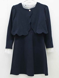 ▽ザラ/ZARA▽164cm アンサンブル 紺＆紺×白 フォーマル 卒業式 謝恩会 結婚式 発表会 冠婚葬祭【中古】子供服 キッズ kids ジュニア 女の子 fml 901052