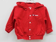 【値下げ!】ミキハウス パーカー 90cm キッズ 男児 女児 赤【中古】▽