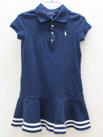 ▽ラルフローレン/Ralph Lauren▽115cm位 半袖ポロワンピース 紺【中古】子供服 キッズ kids 女の子 夏 906032 onepi