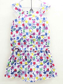 ▽ベベ/BeBe▽150cm ノースリーブブラウス×インナーパンツ付きスカートセット 白×マルチカラー【中古】子供服 キッズ kids ジュニア 女の子 夏 416032 bottoms