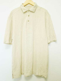 新品 未使用品△Tommy Bahama/トミーバハマ△半袖ポロシャツ/無地/シルク混　ライトベージュ　メンズ　M　　夏 814032