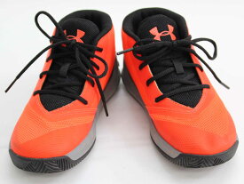 【値下げ!】◇アンダーアーマー/UNDER ARMOUR◇16cm バスケットボールシューズ/靴 オレンジ×グレー【中古】子供 キッズ kids 男の子 春夏秋冬 900132 shoes