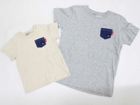 【夏物 新入荷!】◇ミキハウスダブルB/MIKIHOUSE DOUBLE.B◇150/100cm 半袖Tシャツ/半袖カットソー 兄弟2点set グレー＆アイボリー Bくん【中古】【ネット限定】子供服 キッズ kids ジュニア 男の子 夏 tops 714042