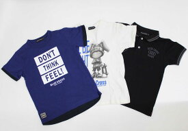 【夏物 新入荷!】◇ブルークロス/BLUE CROSS◇140cm 半袖Tシャツ/半袖カットソー＆半袖ポロシャツ3点set 青＆白＆黒【中古】【ネット限定】子供服 キッズ kids ジュニア 男の子 夏 tops 714042