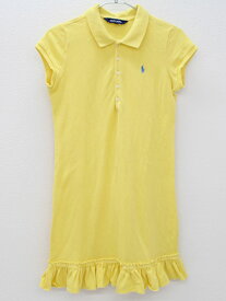 ◇ラルフローレン/Ralph Lauren◇150cm 半袖ワンピース 黄【中古】子供服 キッズ kids ジュニア 女の子 夏 416032 onepi