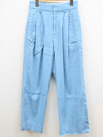 ‡DES PRES/デ・プレ‡リネンストレッチテーパードパンツ/十分丈 ライトブルー/水色 レディース 32【中古】春夏 911042