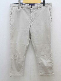 ‡TOMMY HILFIGER/トミーヒルフィガー‡DENTON CHINO/ストレートフィトチノパンツ/七分丈 ライトベージュ メンズ 36 【中古】春夏秋冬 031042