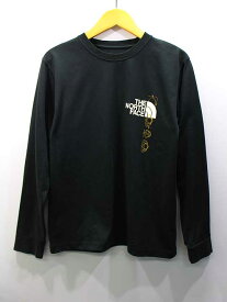 ‡THE NORTH FACE/ザノースフェイス‡ロングスリーブデジタルロゴTEE/Tシャツ/カットソー/NTW82137/長袖 ブラック/黒 レディース S【中古】春秋 322042