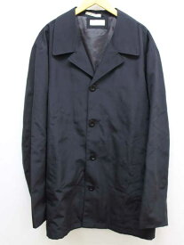 ‡BARNEYS NEWYORK/バーニーズニューヨーク‡オープンカラージャケット/長袖 ブラック/黒 メンズ XL【中古】 春秋 otr 813042