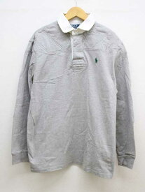 ‡RALPH LAUREN/ラルフ ローレン‡ラガーシャツ/長袖 ライトグレー メンズ M【中古】 春夏秋冬 813042