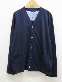 【春物 新入荷】‡COMME des GARCONS HOMME/コム デ ギャルソン・オム‡コットンカーディガン/HK-T026/長袖 ネイビー/紺 メンズ M【中古】 春秋 813042