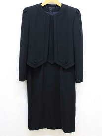 【新入荷】‡Noir Robe/ノアールローブ‡アンサンブルスーツ/ブラックフォーマル/長袖/五分袖/ミモレ丈 ブラック/黒 レディース 9【中古】 春夏秋冬 sut 014042