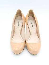 ミュウミュウ エナメルパンプス 35 レディース ペールオレンジ【中古】【新入荷】 ‡