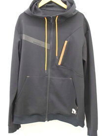 【新規値下げ】エゴザル 胸ロゴジップアップパーカー ブラック メンズ【中古】▽