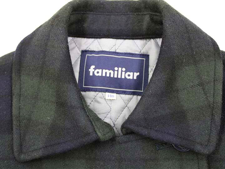 楽天市場】【値下げ!】〔ファミリア/familiar〕140cm ピーコート 緑×紺 