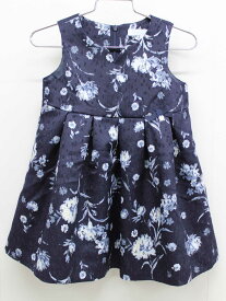【夏SALE!】タルティーヌエショコラ ジャンパースカート 90cm キッズ 女児 紺【中古】≪