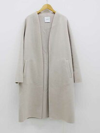 スピック＆スパン Wフェイスノーカラーコート 38 レディース ベージュ【中古】【新入荷】■