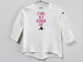 【値下げ!】《ミキハウスダブルB/MIKIHOUSE DOUBLE.B》130cm 長袖Tシャツ/長袖カットソー/ロンT 白【中古】子供服 キッズ kids 女の子 春秋 202032 tops