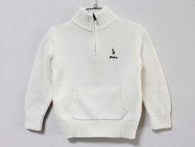 【値下げ!】《ラルフローレン/Ralph Lauren》110cm ジップ付セーター 白【中古】子供服 キッズ kids 男の子 春秋 702032 tops