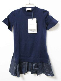 新品 未使用品《モンクレール/Moncler》104cm 半袖ニットワンピース 紺 子供服 キッズ kids 女の子 春秋 703032 onepi