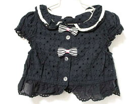 《シャーリーテンプル/Shirley Temple》110cm 半袖ブラウス 黒【中古】子供服 キッズ kids 女の子 夏 915032 tops