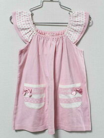 新品 未使用品《シャーリーテンプル/Shirley Temple》100cm ノースリーブワンピース ピンク×白 子供服 キッズ kids 女の子 夏 915032 onepi