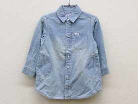 ▼リー/Lee▼100cm シャツ/チュニック 青系×白 【中古】 子供服 キッズ kids 男の子 春秋 tops 402042