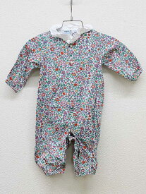 ▼アニエスb/アニエスベー/agnes b. ENFANT▼80cm位(TU) カバーオール/ロンパース グレー×マルチ 【中古】子供服 キッズ kids ベビー服 baby 女の子 春秋 onepi 803042