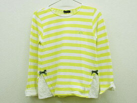 ▼ベベ/BeBe▼140cm 長袖Tシャツ/長袖カットソー/ロンT 黄×白 【中古】 子供服 キッズ ジュニア 女の子 春 tops 623042