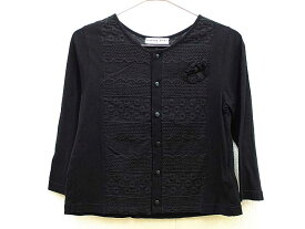 ▼ハッカキッズ/HAKKA kids▼140cm 長袖カーディガン 黒 【中古】 子供服 キッズ ジュニア 女の子 春 tops 623042