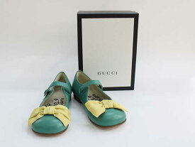 【新入荷!】新品 未使用品▼グッチ/GUCCI▼18.6cm(29) ストラップシューズ/シューズ/靴 緑×黄色 子供 キッズ kids 女の子 shoes 春夏秋冬 514042