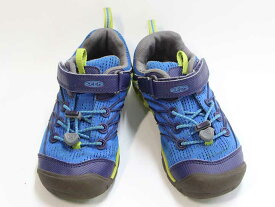 【新入荷!】▼キーン/KEEN▼19.5cm スニーカー/スポーツシューズ/運動靴 青×紺×黄緑 アウトドア キャンプ 野外活動【中古】 子供 キッズ kids 男の子 shoes 224042