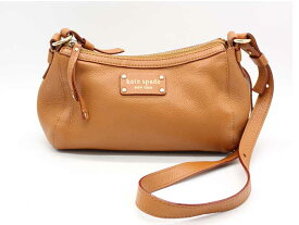 【楽天スーパーSALE】★kate spade new york/ケイトスペード ニューヨーク★WKRU1134/レザーショルダーバッグ/かわいい/きれいめ/バッグ/鞄 キャメル/茶系 レディース【中古】春夏秋冬 723042